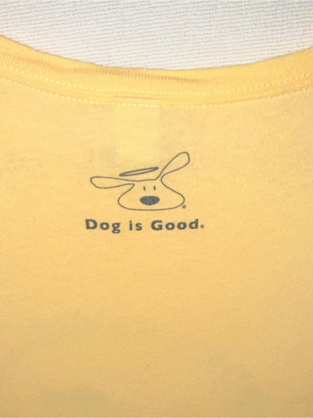 DOG IS GOOD Fun & Games Cone Dog Graphic Tee - Yellow sz LG - Picture 4 of 6